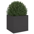 Miniatyrbillede 5 af 11: vidaXL plantekasse 42x40x39 cm koldvalset stål sort -  Plantekrukker