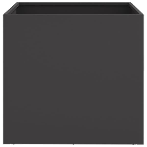 vidaXL plantekasse 42x40x39 cm koldvalset stål sort -  Plantekrukker