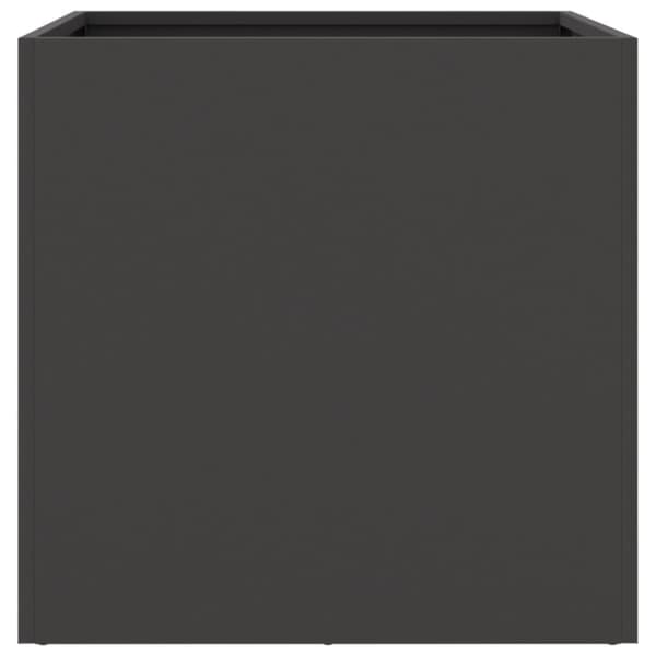 vidaXL plantekasse 42x40x39 cm koldvalset stål sort -  Plantekrukker