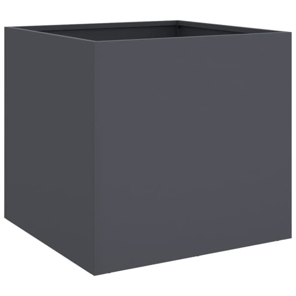 vidaXL Odlingslådor 2 st antracit 49x47x46 cm kallvalsat stål -  Krukor & odlingslådor