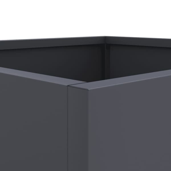 vidaXL Odlingslådor 2 st antracit 49x47x46 cm kallvalsat stål -  Krukor & odlingslådor