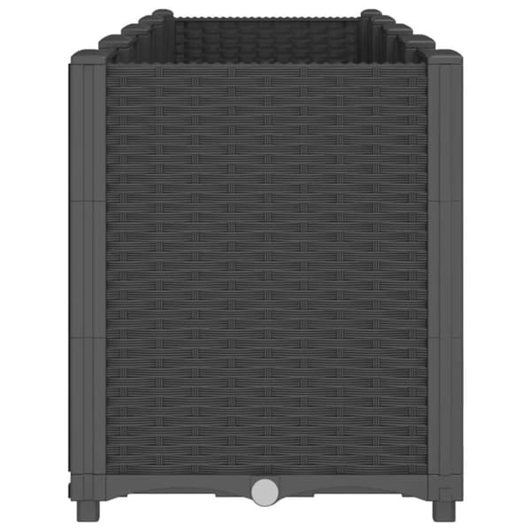 vidaXL plantekasse 160x40x53 cm PP sort -  Plantekrukker