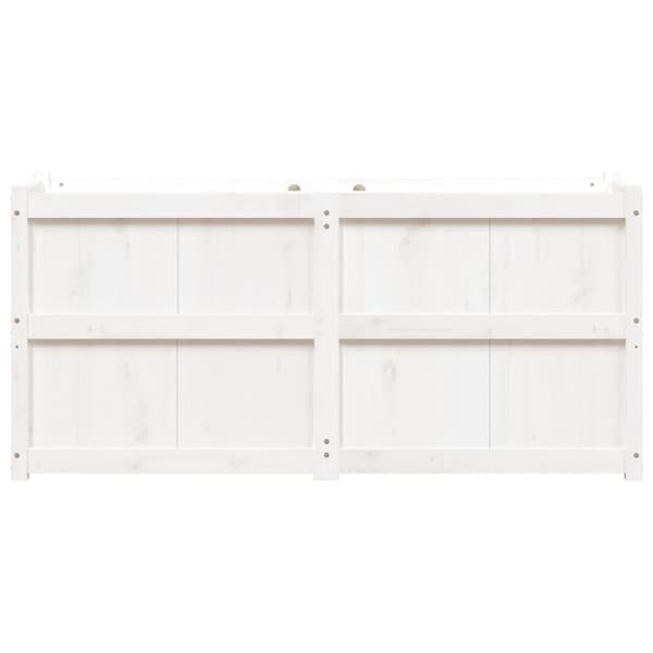 vidaXL Ulkokukkalaatikko valkoinen 150x50x70 cm täysi mänty -  Kukkaruukut & istutuslaatikot