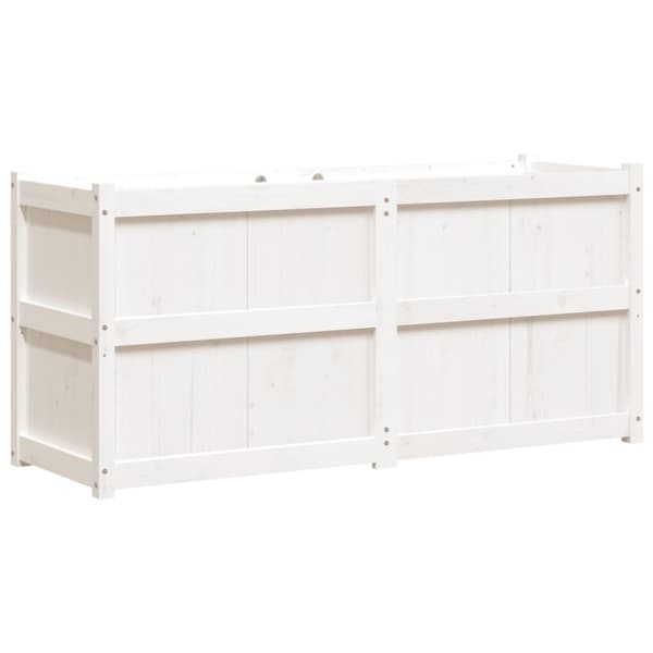 vidaXL Ulkokukkalaatikko valkoinen 150x50x70 cm täysi mänty -  Kukkaruukut & istutuslaatikot