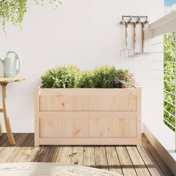 vidaXL plantekasse 90x50x50 cm massivt fyrretræ - Plantekrukker