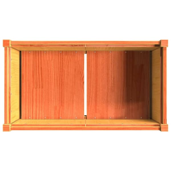 vidaXL Odlingslåda vaxbrun 90x50x70 cm massiv furu -  Krukor & odlingslådor