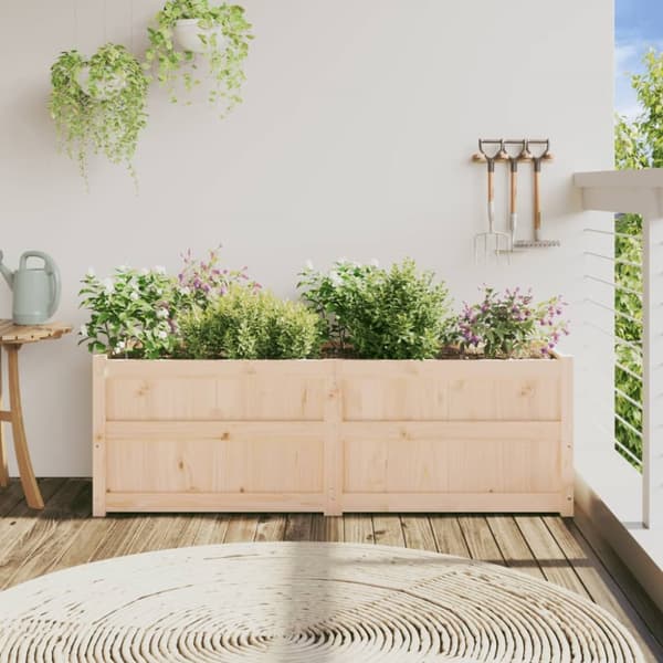 vidaXL plantekasse 150x50x50 cm massivt fyrretræ -  Plantekrukker