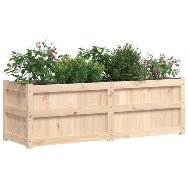 vidaXL plantekasse 150x50x50 cm massivt fyrretræ - Plantekrukker