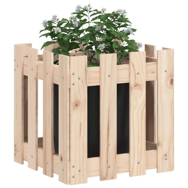 vidaXL Kukkalaatikko aitamuotoilu 40x40x40 cm täysi mänty -  Kukkaruukut & istutuslaatikot