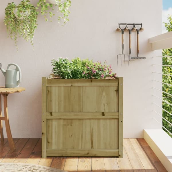 vidaXL plantekasse 70x70x70 cm imprægneret fyrretræ - Plantekrukker