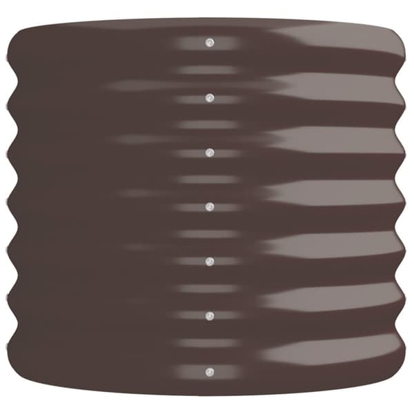 vidaXL Odlingslåda pulverlackerat stål 224x40x36 cm brun -  Krukor & odlingslådor