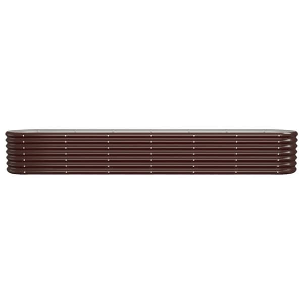 vidaXL plantekasse 260x40x36 cm pulverlakeret stål brun -  Plantekrukker