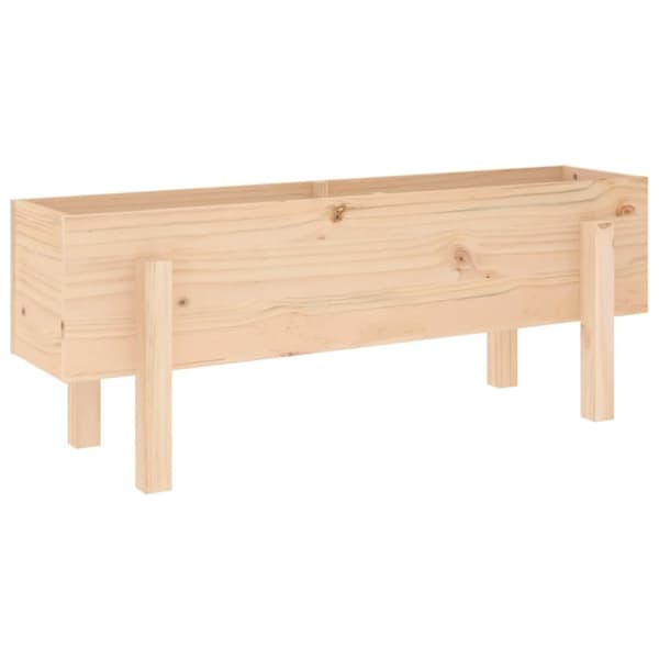 vidaXL Korotettu kukkalaatikko 101x30x38 cm täysi mänty -  Kukkaruukut & istutuslaatikot