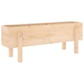 Pikkukuva 5 / 10: vidaXL Korotettu kukkalaatikko 101x30x38 cm täysi mänty -  Kukkaruukut & istutuslaatikot