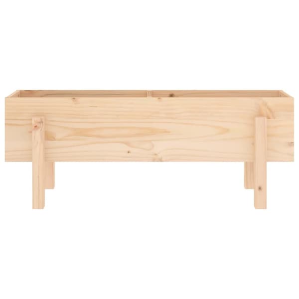 vidaXL Korotettu kukkalaatikko 101x30x38 cm täysi mänty -  Kukkaruukut & istutuslaatikot