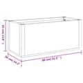 Miniatyrbillede 11 af 11: vidaXL plantekasse 80x36x35 cm PP brun -  Plantekrukker