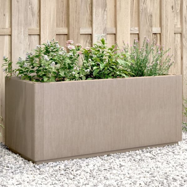 vidaXL plantekasse 80x36x35 cm PP brun -  Plantekrukker
