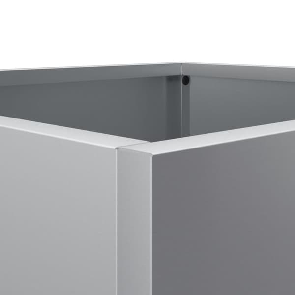vidaXL Odlingslåda silver 42x40x39 cm galvaniserat stål - Krukor & odlingslådor