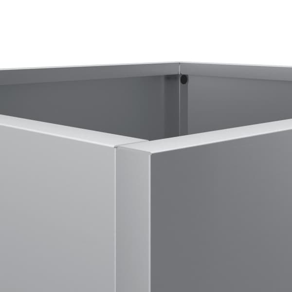 vidaXL Odlingslåda silver 32x29x75 cm galvaniserat stål - Krukor & odlingslådor