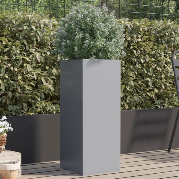vidaXL Odlingslåda silver 32x29x75 cm galvaniserat stål - Krukor & odlingslådor