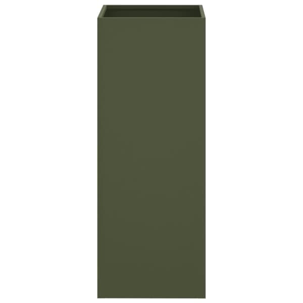 vidaXL plantekasse 32x29x75 cm koldvalset stål olivengrøn - Plantekrukker