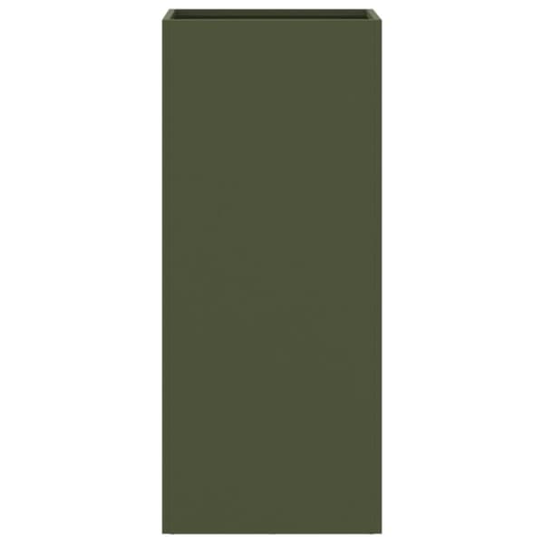 vidaXL plantekasse 32x29x75 cm koldvalset stål olivengrøn - Plantekrukker