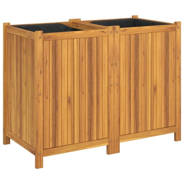 vidaXL plantekasse med for 100x50x75 cm massivt akacietræ - Plantekrukker