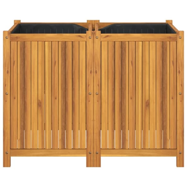 vidaXL plantekasse med for 100x50x75 cm massivt akacietræ - Plantekrukker