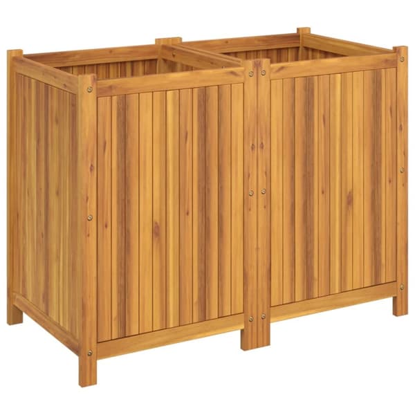 vidaXL plantekasse med for 100x50x75 cm massivt akacietræ - Plantekrukker