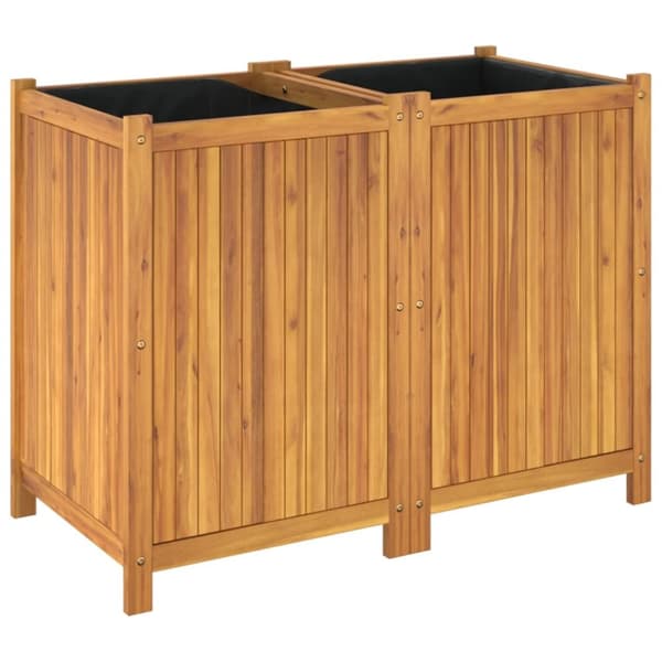 vidaXL plantekasse med for 100x50x75 cm massivt akacietræ - Plantekrukker