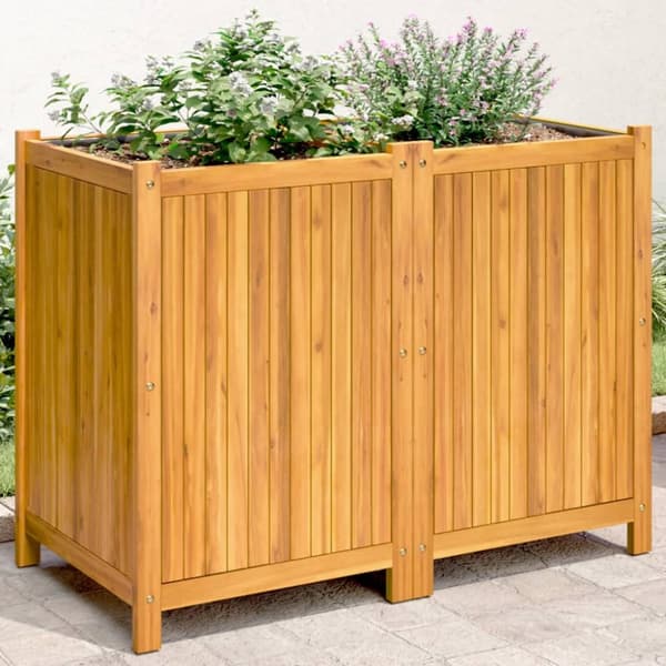 vidaXL plantekasse med for 100x50x75 cm massivt akacietræ - Plantekrukker