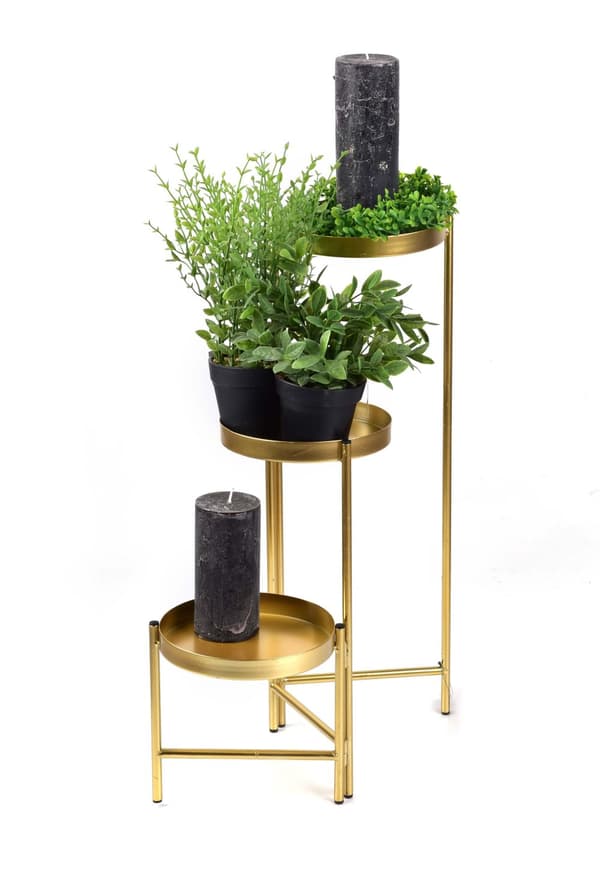 SWEN GOLD Blomsterstand h60x19cm,h40x19cm,h19,5x19cm