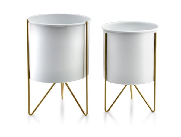 SWEN WHITE&GOLD 2 kannen setti 18xh26cm/16xh23cm
