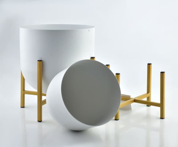 SWEN WHITE&GULD Sæt med 2 betræk 24xh26cm/18,5xh21cm