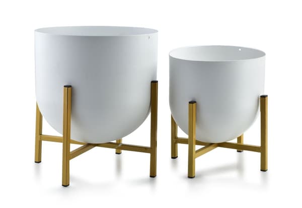 SWEN WHITE&GULD Sæt med 2 betræk 24xh26cm/18,5xh21cm