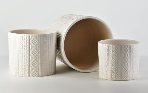 NEVA Set med 3 blomkrukor XL19,5xh19cm L16xh14cm M13,5xh12cm