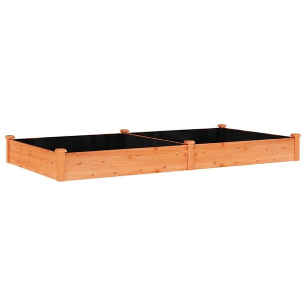 The Living Store plantekasse med foring 240x120x25 cm massivt fyrretræ brun -  Plantekrukker