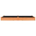 Miniatyrbillede 5 af 9: The Living Store plantekasse med foring 240x120x25 cm massivt fyrretræ brun -  Plantekrukker
