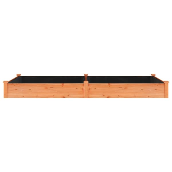 The Living Store plantekasse med foring 240x120x25 cm massivt fyrretræ brun -  Plantekrukker