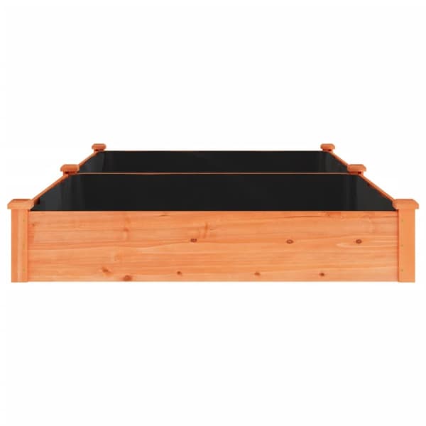 The Living Store plantekasse med foring 240x120x25 cm massivt fyrretræ brun -  Plantekrukker