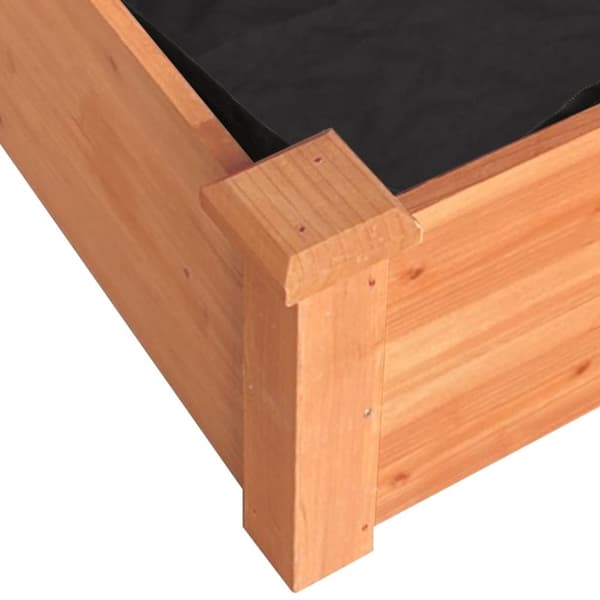 The Living Store plantekasse med foring 240x120x25 cm massivt fyrretræ brun -  Plantekrukker