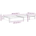 Miniatyrbillede 9 af 9: The Living Store plantekasse med foring 240x120x25 cm massivt fyrretræ brun -  Plantekrukker