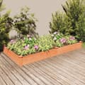 Miniatyrbillede 2 af 9: The Living Store plantekasse med foring 240x120x25 cm massivt fyrretræ brun -  Plantekrukker