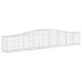 Miniatyrbillede 3 af 6: The Living Store buet gabionkurv 400x50x60/80 cm galvaniseret jern -  Plantekrukker