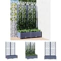 Miniatyrbillede 1 af 9: The Living Store plantekasse med espalier 80x40x121,5 cm PP mørkegrå -  Plantekrukker