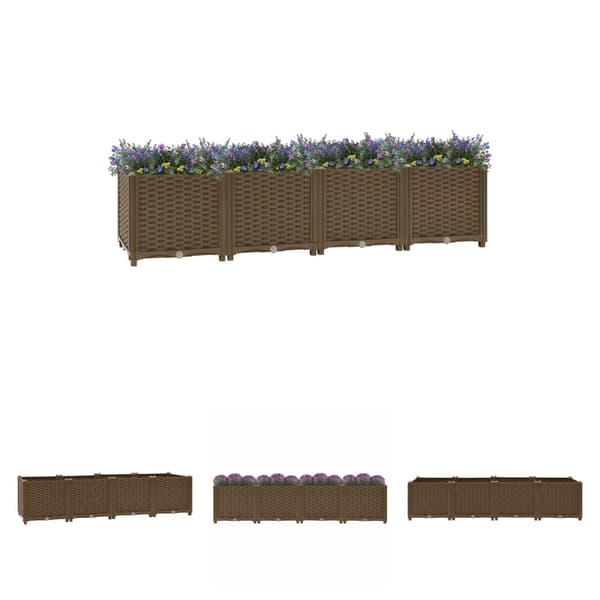The Living Store højbed 160x40x38 cm polypropylen -  Plantekrukker
