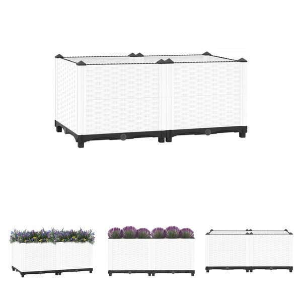 The Living Store højbed 80x40x38 cm polypropylen -  Plantekrukker