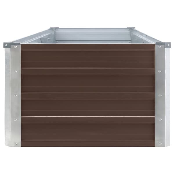 The Living Store forhøjet plantekasse 320x40x45 cm galvaniseret stål brun -  Plantekrukker