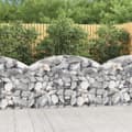 Miniatyrbillede 2 af 6: The Living Store buet gabionkurv 150x30x80/100 cm galvaniseret jern -  Plantekrukker