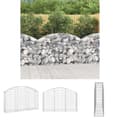 Miniatyrbillede 1 af 6: The Living Store buet gabionkurv 150x30x80/100 cm galvaniseret jern -  Plantekrukker